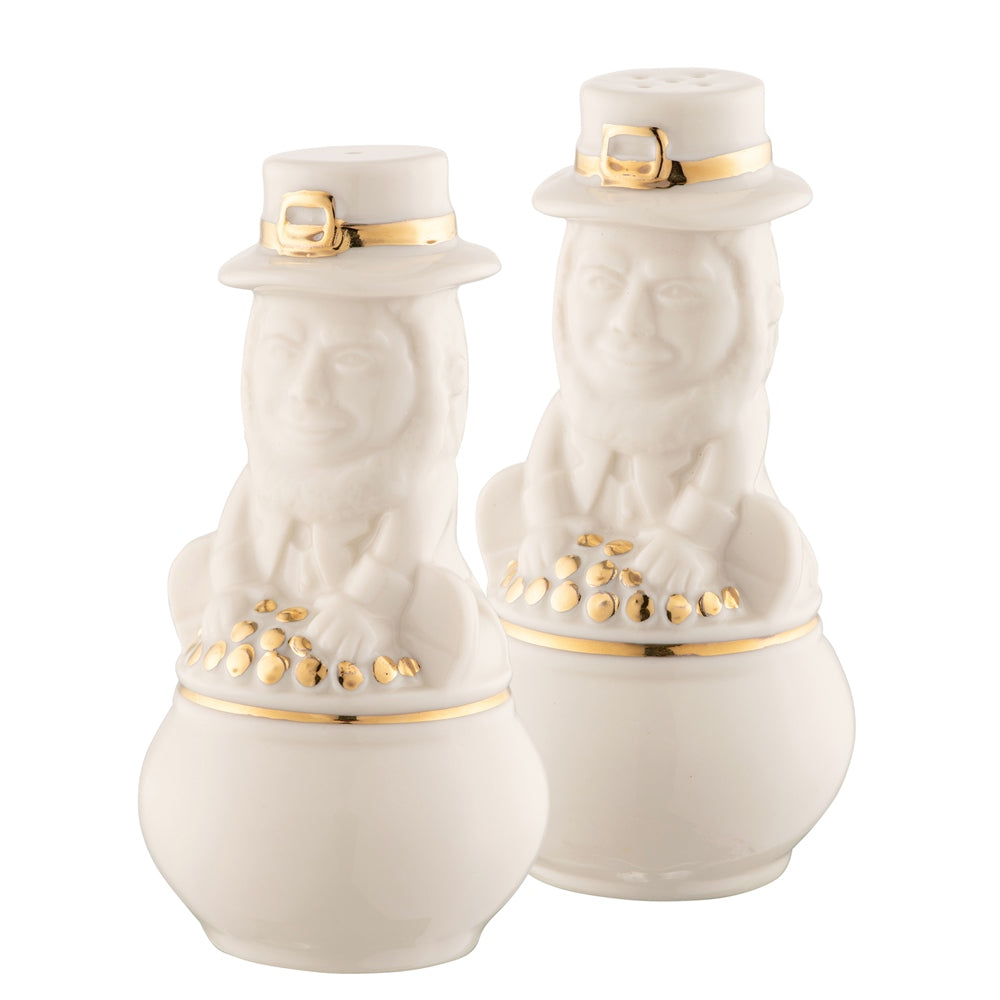 Belleek Classic Leprechaun Salt & Pepper