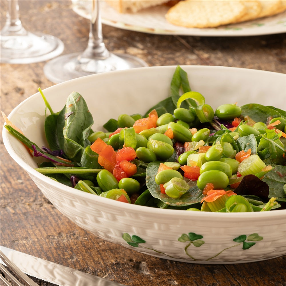 Belleek Classic Shamrock Single Pasta Bowl