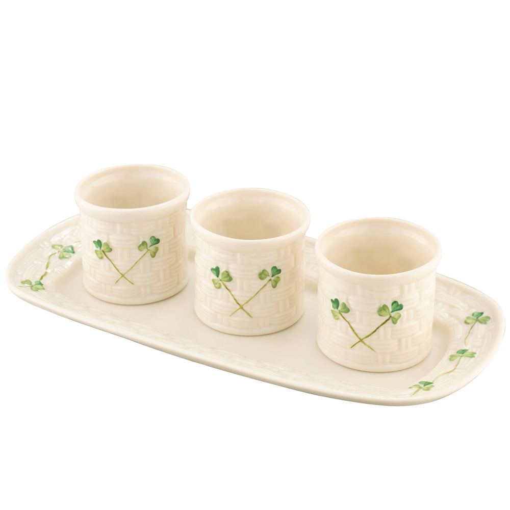 Belleek Classic Shamrock Tapas Set