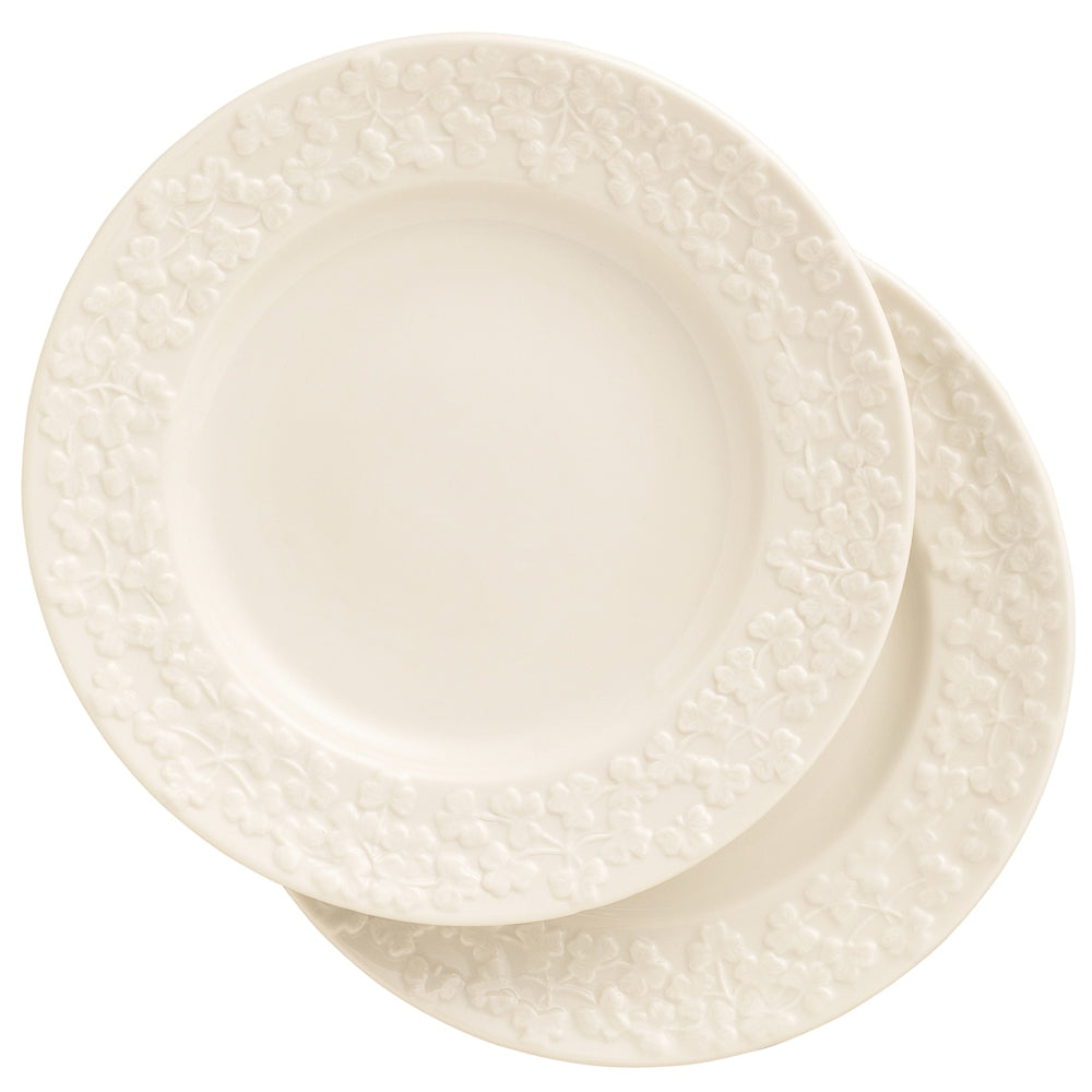 Belleek Classic Field of Shamrock Dinner Plate Set of 2