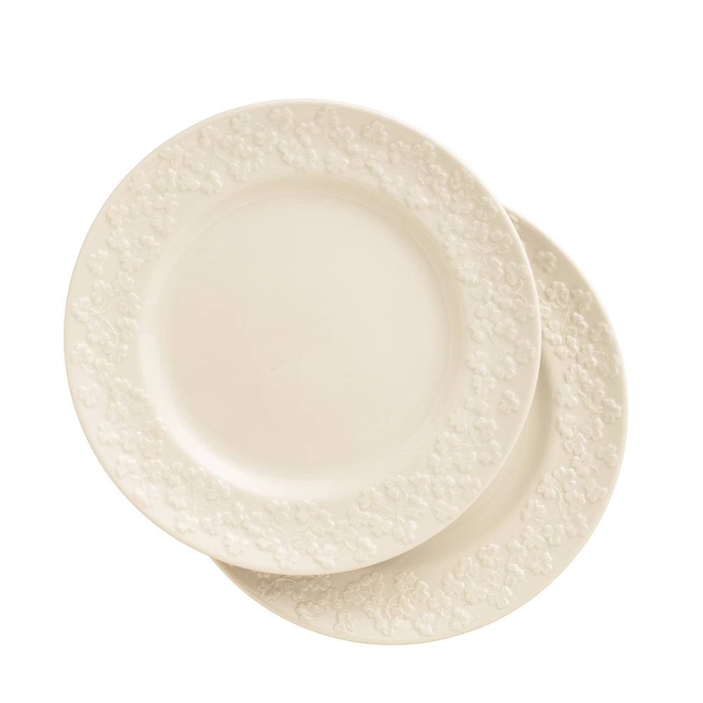 Belleek Classic Field of Shamrock 8" Side Plate - Set of 2