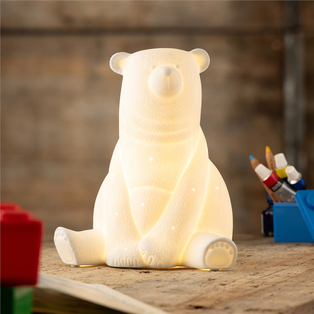 Belleek Living Bear Luminaire