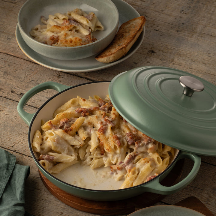 Belleek Living Cast Iron Shallow Covered Casserole