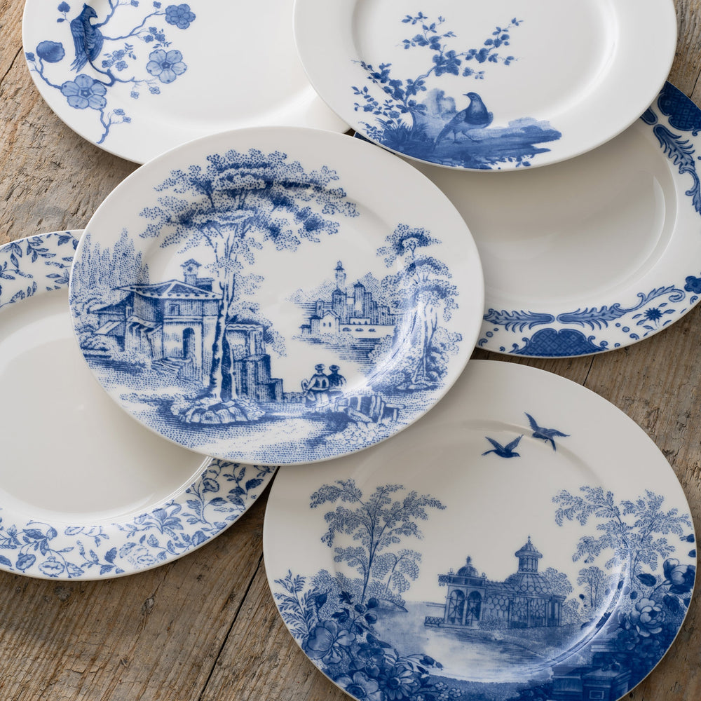 Aynsley Archive Blue Teaplates Set of 6